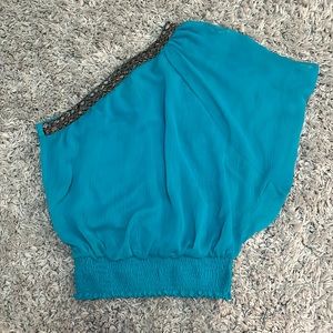 2B Bebe bling one shoulder top